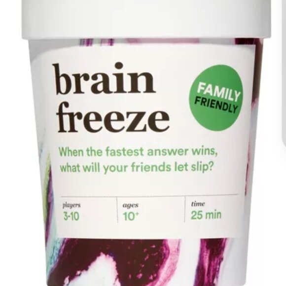 BRAIN FREEZE PARTY GAME: SPEAK-BEFORE-YOU-THINK FAMILY CARD FUN!! - Picture 1 of 11